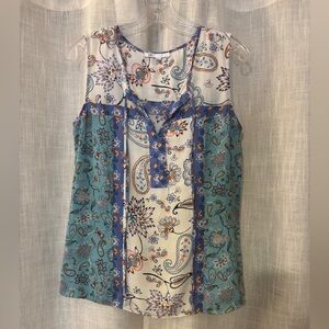 DR2 Multicolor Paisley Sleeveless Blouse